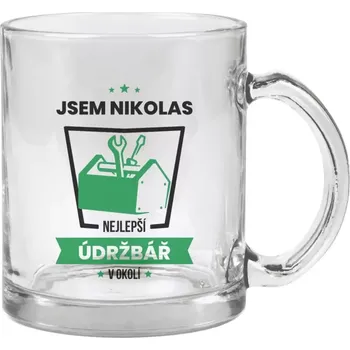 Hrnek 330 ml - skleněný Nejlepší v okolí - údržbář