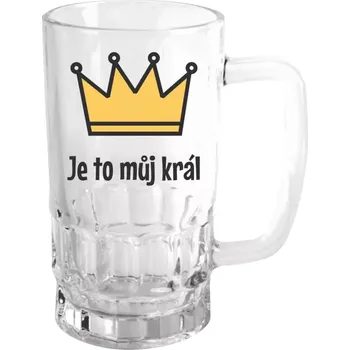 Sklenice Půllitr skleněný Je to můj král