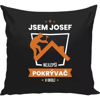Polštář Polštář černý 40x40 cm Nejlepší v okolí - pokrývač