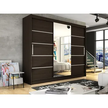 Šatní skříň Šatní skříň ANDE VI, choco/zrcadlo +možnost VÝNOSU + vyzvednutí ZDARMA