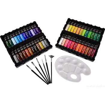 Speciální výtvarná barva Exkluzivní sada akrylových barev s příslušenstvím 48 ks