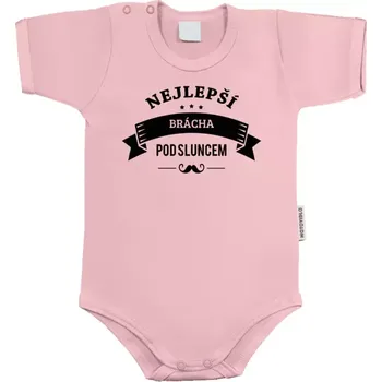 Kojenecký body Dětské body s krátkým rukávem Nejlepší brácha pod sluncem, knírek