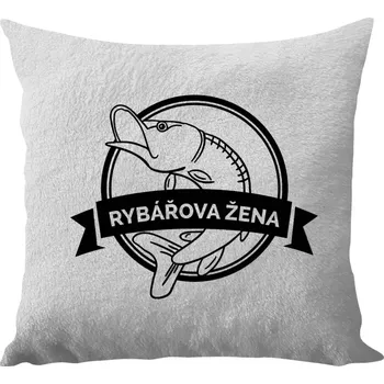 Polštář Polštář bílý 40x40 cm - dlouhý chlup Rybářova žena