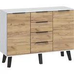 Komoda OSMAK 2D4S, craft bílý/craft zlatý, 5 let záruka + vyzvednutí ZDARMA