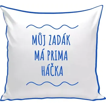 Polštář Polštář barevný 32x32 cm Můj zadák má prima háčka