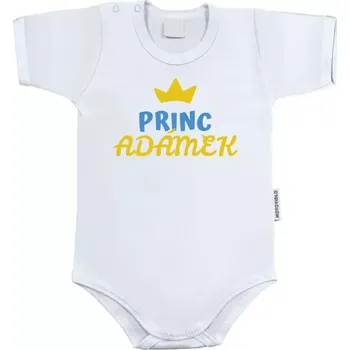 Kojenecký body Dětské body s krátkým rukávem Princ se jménem