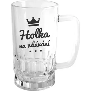 Sklenice Půllitr skleněný Holka na vdávání