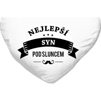 Polštář Polštář srdce 40x35 cm Nejlepší syn pod sluncem