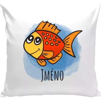 Polštář Polštář bílý 40x40 cm Rybička