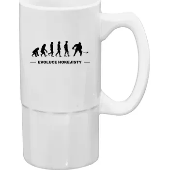 Sklenice Hokejový půllitr - Evoluce - hokejista - 500 ml