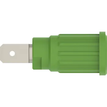 Krokosvorka Schützinger bezpečnostní lisovaná zásuvka 4 mm zelená 1 ks