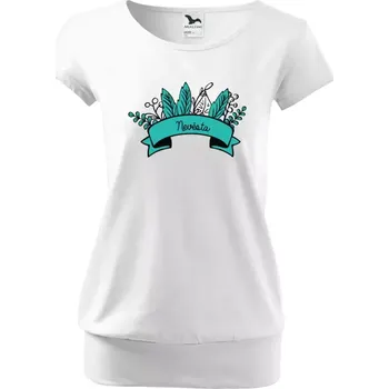 Dámské tričko Dámské tričko Malfini City Nevěsta - zelené lupeny