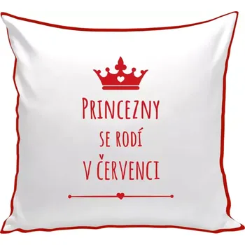 Polštář Polštář barevný 32x32 cm Princezny se rodí v ...