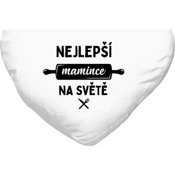 Polštář Polštář srdce 40x35 cm Nejlepší mamince na světě - váleček