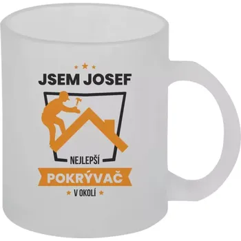 Hrnek 330 ml - skleněný matný Nejlepší v okolí - pokrývač