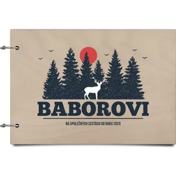 Fotokniha Dřevěné album se sponami Na společných cestách