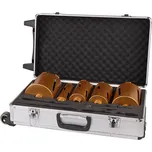 DEMA HM vrtací korunky v hliníkovém pojízdném kufříku, 11-dílná sada