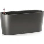 Lechuza Samozavlažovací truhlík Delta, plast, lesklý antracit, 40 × 15 × 18 cm 15563