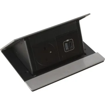 Elektrická zásuvka Krabice Incara Pop-up zásuvka 1x230V a USB C 15W broušený hliník 4M Legrand 654827
