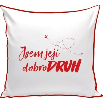 Polštář Polštář barevný 32x32 cm Jsem její dobrodruh