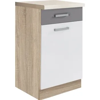 Kuchyňská skříňka Fadome Dolní kuchyňská skříňka se šuplíkem Global 3D-45 Zvolte kování: Basic GTV, Zvolte korpus: Dub artisan