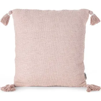 Povlak na dekorativní polštářek Povlak na polštář KIMI se střapci 45x45 cm - pudrový