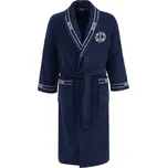 Soft Cotton Luxusní pánský župan MARINE MAN v dárkovém balení, Tmavě modrá, 450 g / m², Česaná prémiová bavlna 100%, Dlouhý - vel. M, námořnický vzor
