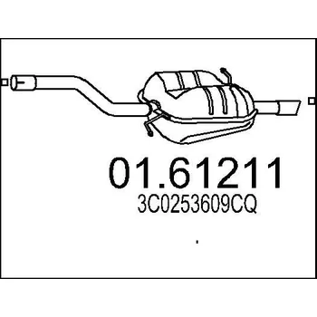 Auto-moto Zadní tlumič výfuku MTS 01.61211
