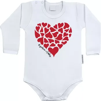 Kojenecký body Dětské body s dlouhým rukávem Vyrobeno z lásky...