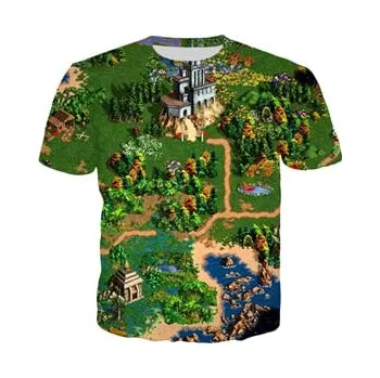 Tričko s potiskem 3D mapa hry Heroes of Might & Magic Velikost: 7XL, Barva (Varianta): Jako na obrázku 10