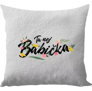 Polštář Polštář bílý 40x40 cm - dlouhý chlup Ta nej babička