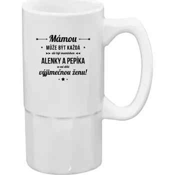 Sklenice Půllitr pro maminku - Mámou může být každá se jmény - 500 ml