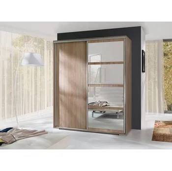 Šatní skříň Jurek Meble Šatní skříň s posuvnými dveřmi Leo Zvolte barevné provedení: Dub sonoma - sonoma