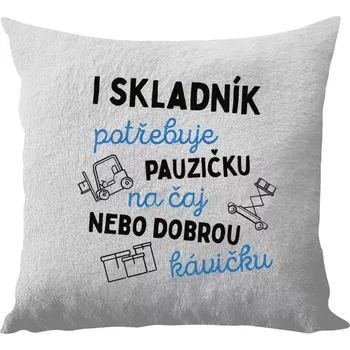 Polštář Polštář bílý 40x40 cm - dlouhý chlup I skladník potřebuje pauzičku