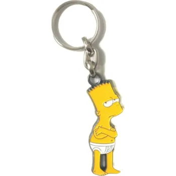 Přívěsek na klíče Simpsonovi Bart ve slipech kovový včetně kroužku na klíče