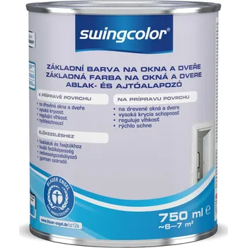 barva na zeď Swingcolor Základová barva bílá na okna a dveře, bílá, 750 ml&nbsp;6146 T0750 0