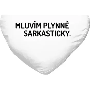 Polštář Polštář srdce 40x35 cm Mluvím plynně sarkasticky