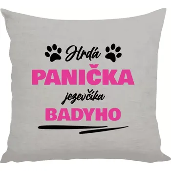 Polštář Polštář lněný 40x40 cm Hrdá panička