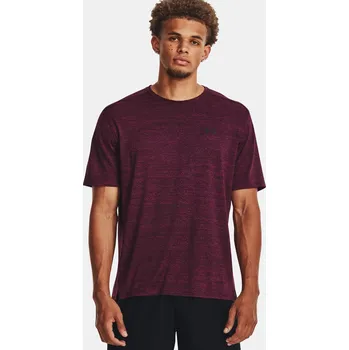 Pánské tričko Pánské funkční tričko Under Armour UA Tech Vent Jacquard SS-MRN - tmavě červené Velikost: XL