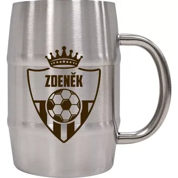 Sklenice Nerezový chladicí půllitr Fotbalový znak s korunkou