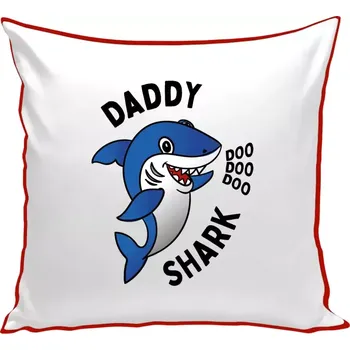 Polštář Polštář barevný 32x32 cm Daddy Shark
