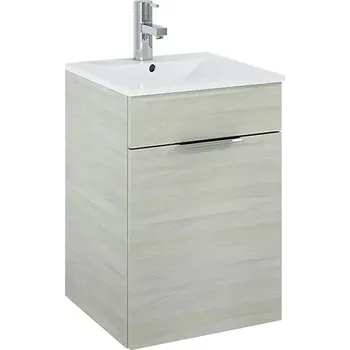 Koupelnový nábytek Qubo Plus Skříňka s umyvadlem, 41,5 × 59,5 × 40,5 cm, dřevotříska, dub stříbrný 166486EC