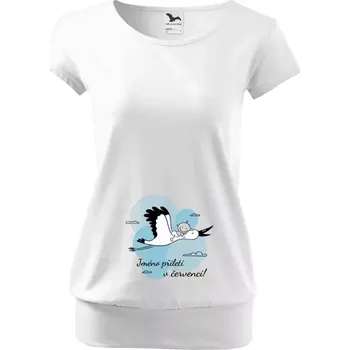 Těhotenské tričko Malfini City Jméno přiletí v měsíci