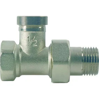 Ventil Uzavíratelné radiátorové šroubení, G3/8", přímé, mosaz