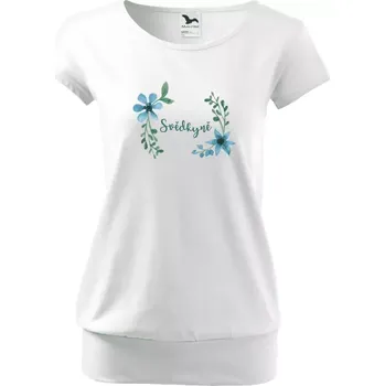 Dámské tričko Dámské tričko Malfini City Svědkyně - modré květiny