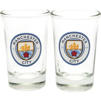 Sklenice MANCHESTER CITY FC Sklenice na panáky Manchester City FC, 50 ml, sada 2 ks