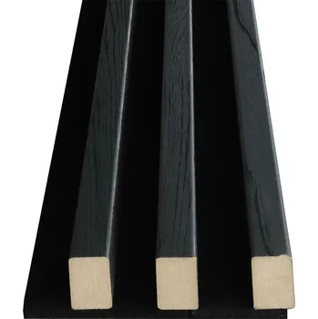 Obklad Akustický obkladový panel TASTIERA FLLOW, MDF, 2650 × 137 × 33 mm, black rustic