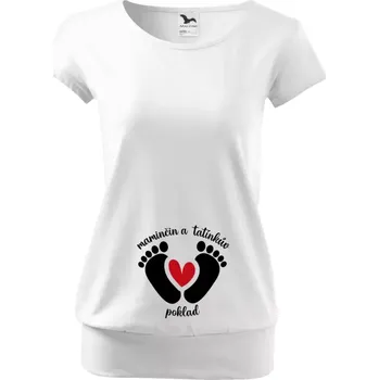 Těhotenské tričko Malfini City Maminčin a tatínkův poklad