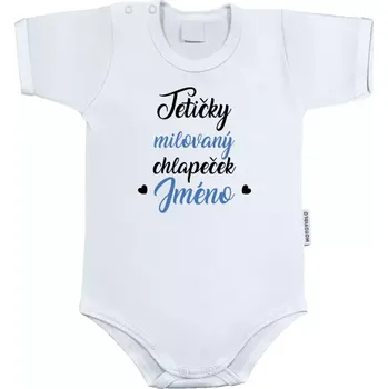 Dětské body s krátkým rukávem Tetičky milovaný chlapeček