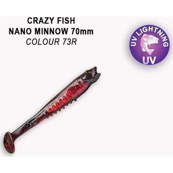 Umělá nástraha Gumová nástraha Crazy Fish Nano Minnow 7cm 73R (5ks)